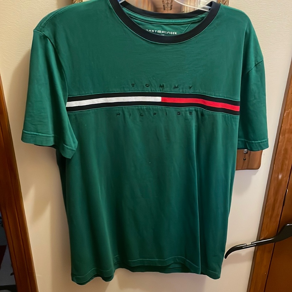Tommy Hilfiger Mens Green Graphic T shirt